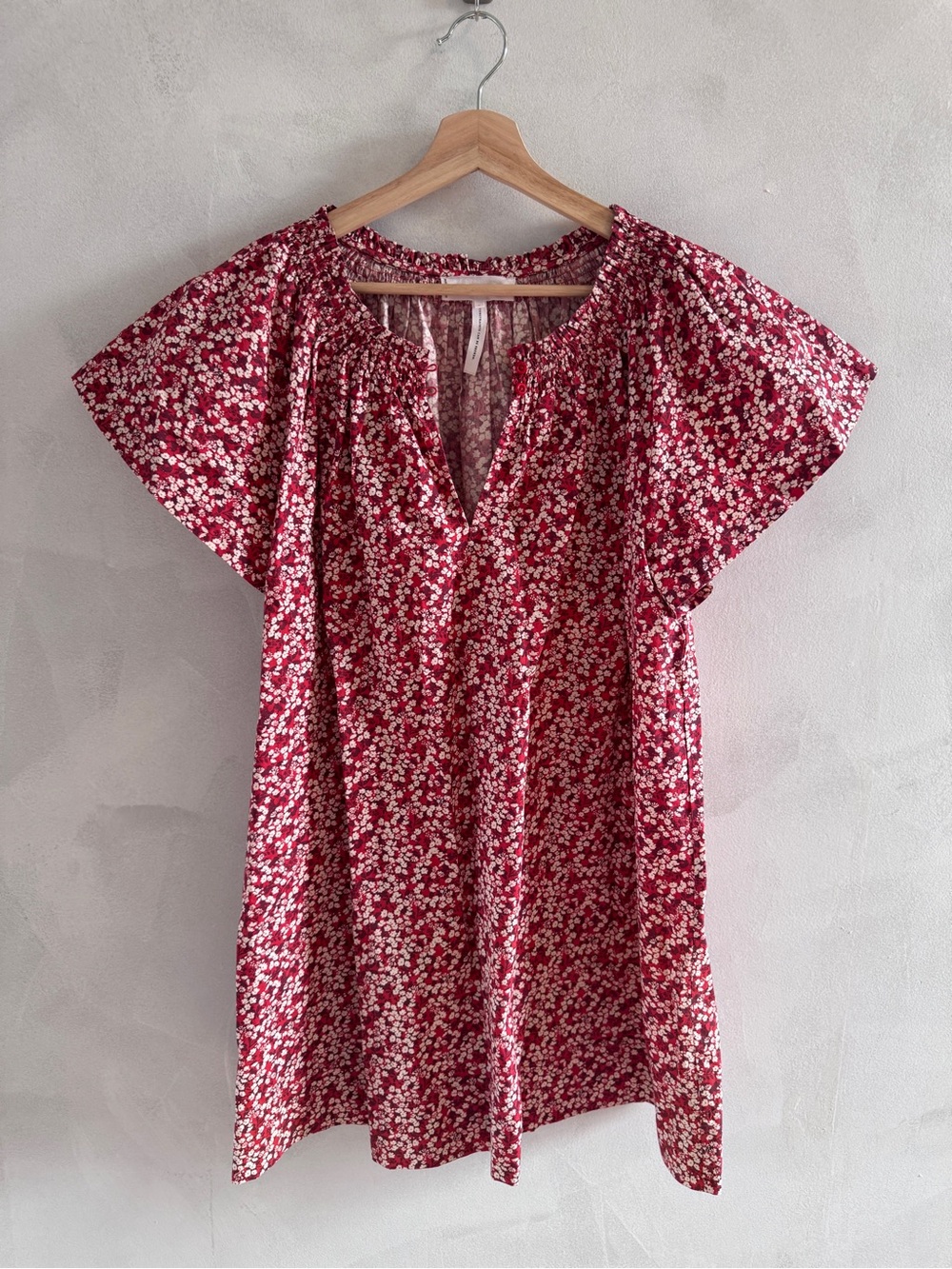 Apiece Apart - Red Floral Mini Dress